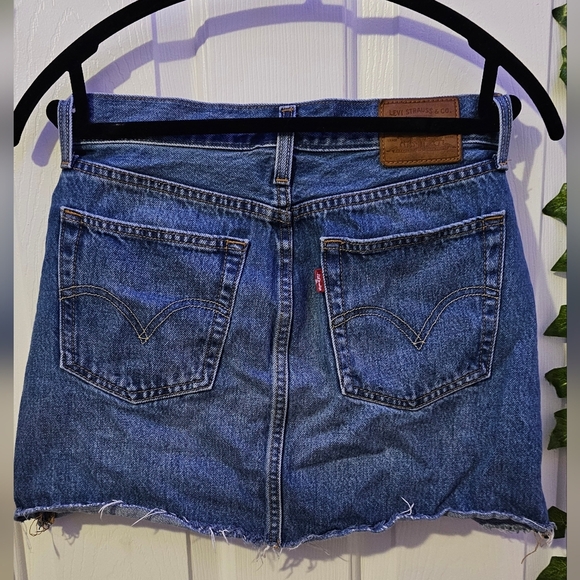 Signature by Levi Strauss Dresses & Skirts - Levis Med Wash Denim Skirt with Frayed Hem